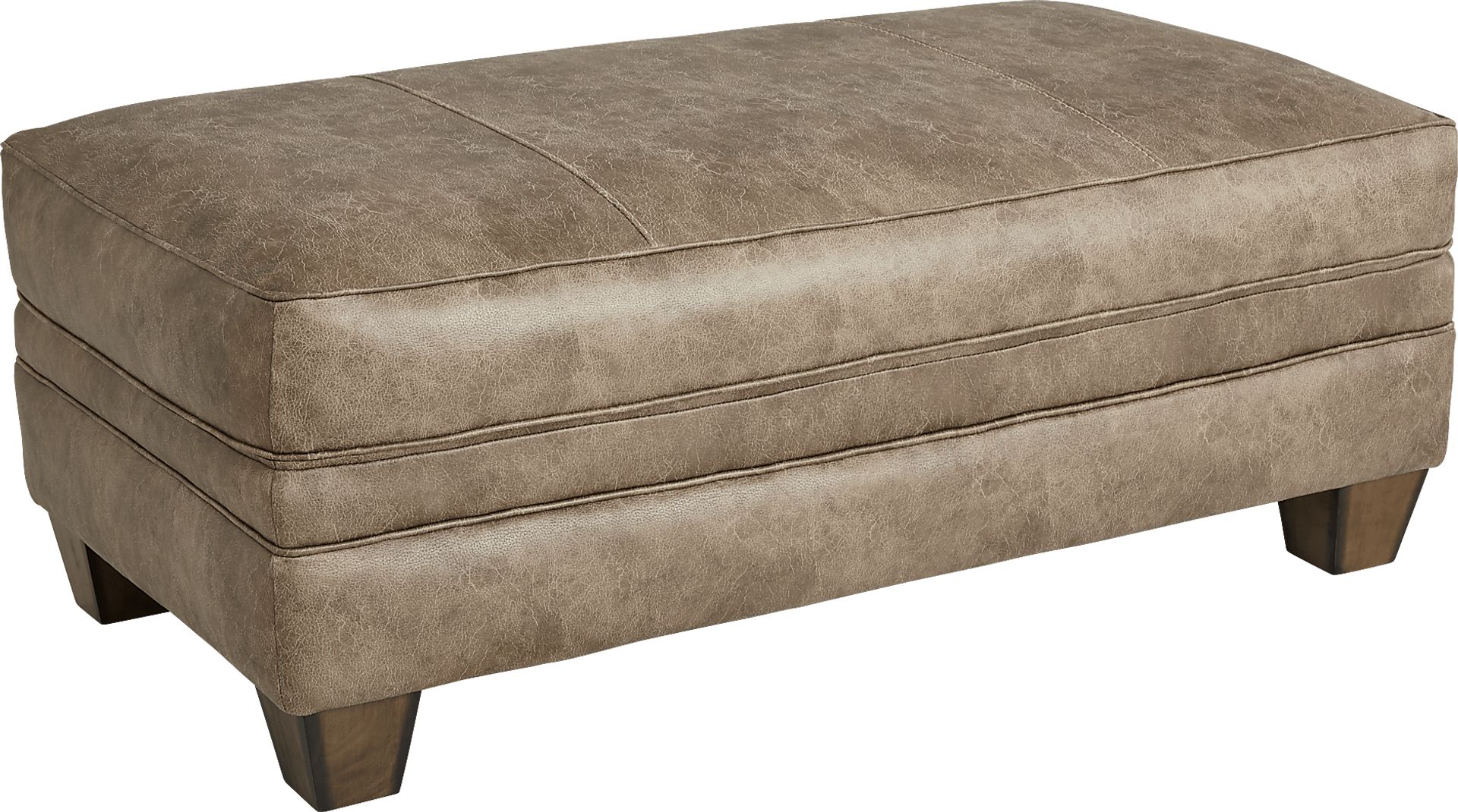 Hancock Park Brown Ottoman - Image 1