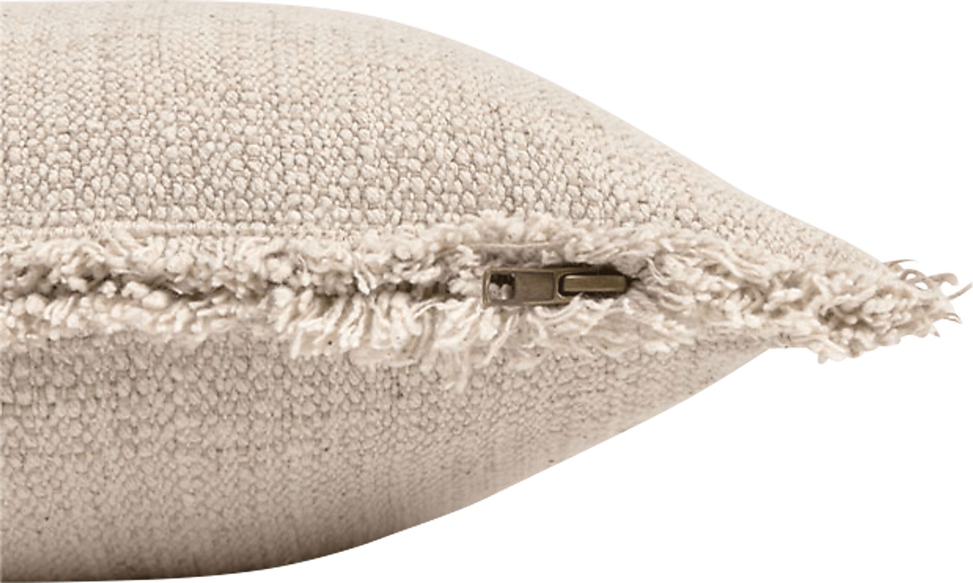 Handloom Beige/Natural Lumbar Pillow - Image 4
