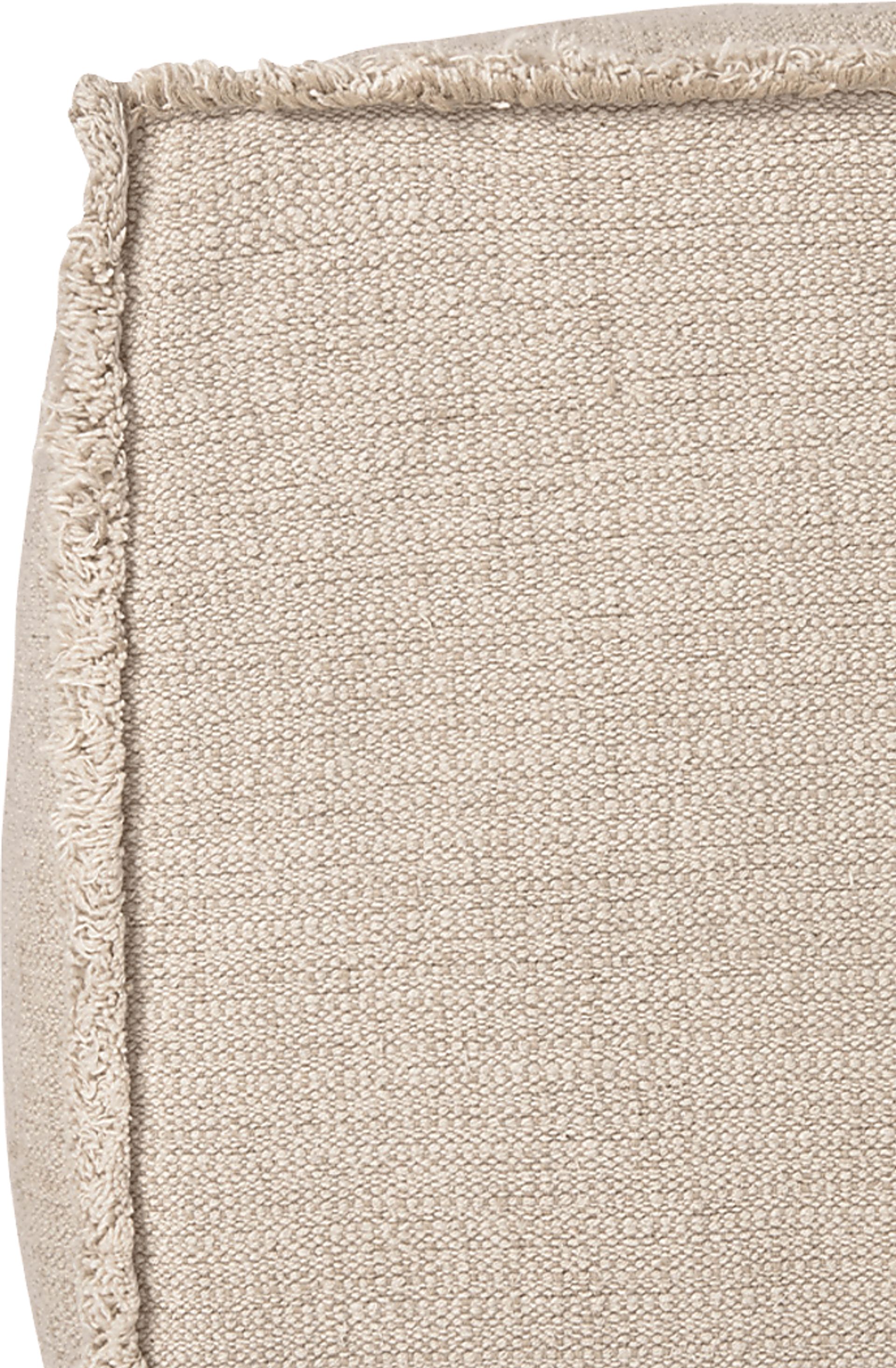 Handloom Beige Pouf - Image 3