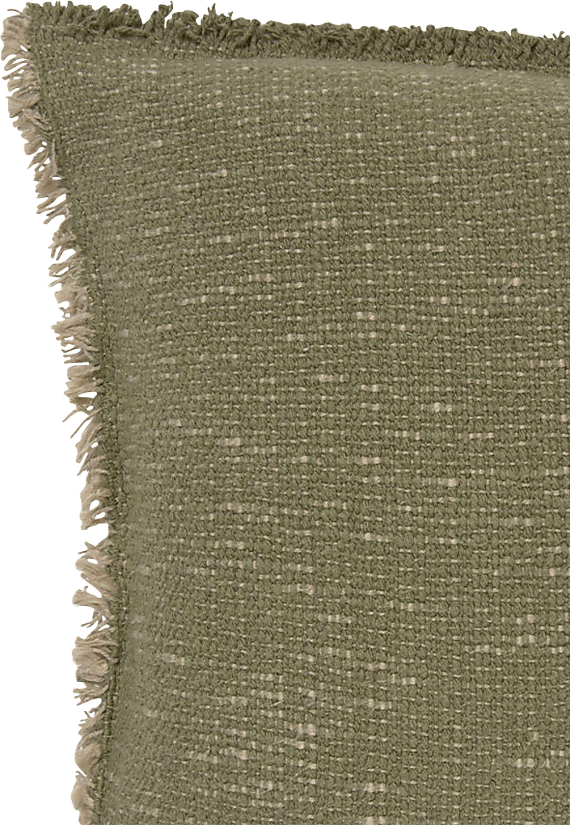 Handloom Green/Beige Lumbar Pillow - Image 3