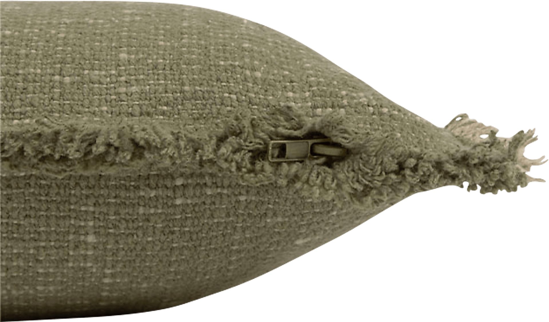 Handloom Green/Beige Lumbar Pillow - Image 4