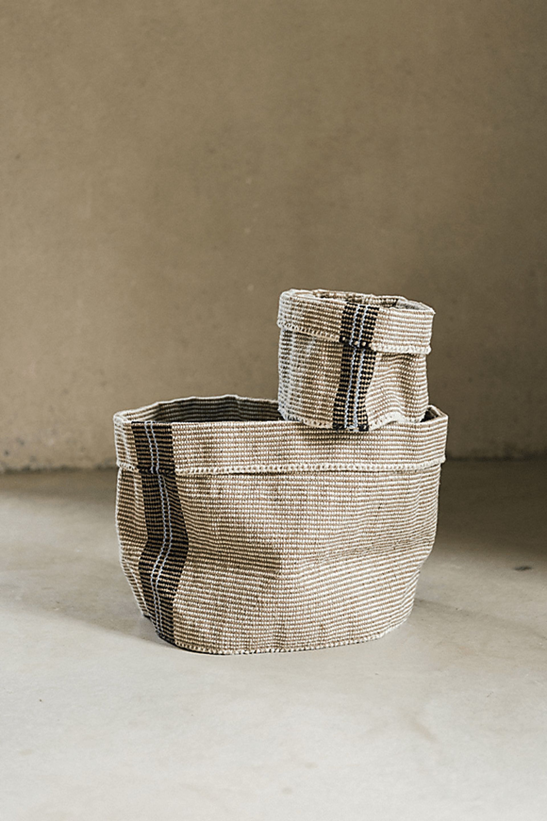 Handloom Natural/Brown Basket - Image 2