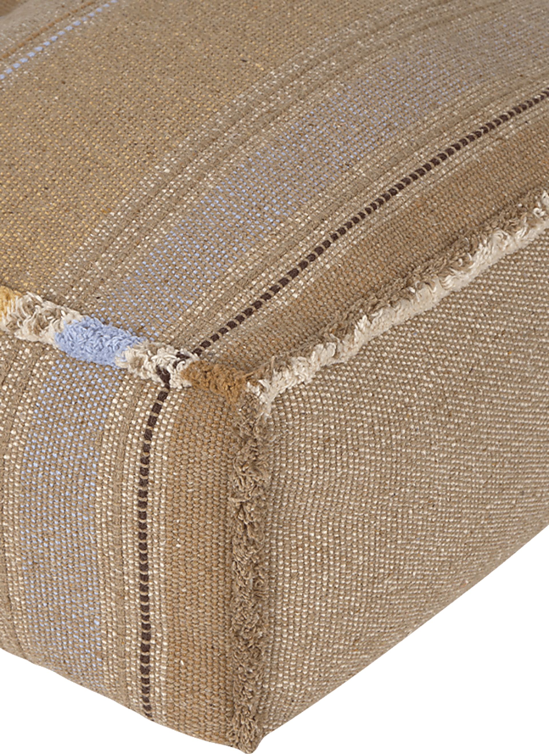 Handloom Puebla Brown Pouf - Image 2