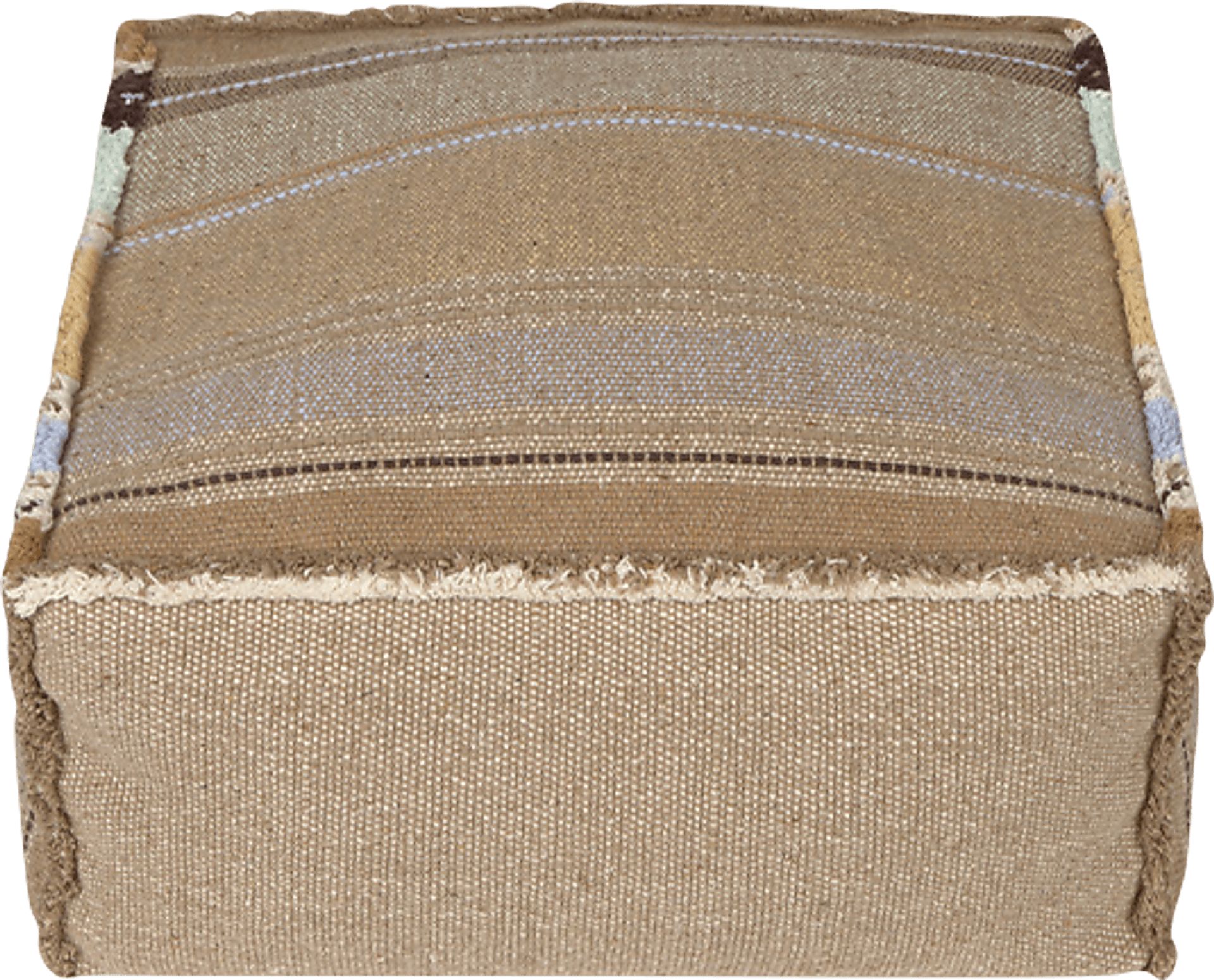 Handloom Puebla Brown Pouf - Image 3