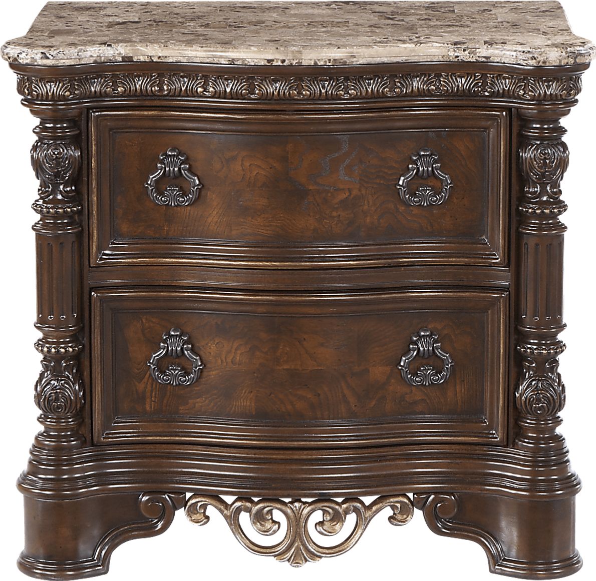Handly Manor Dark Pecan Wood Nightstand - Rooms To Go
