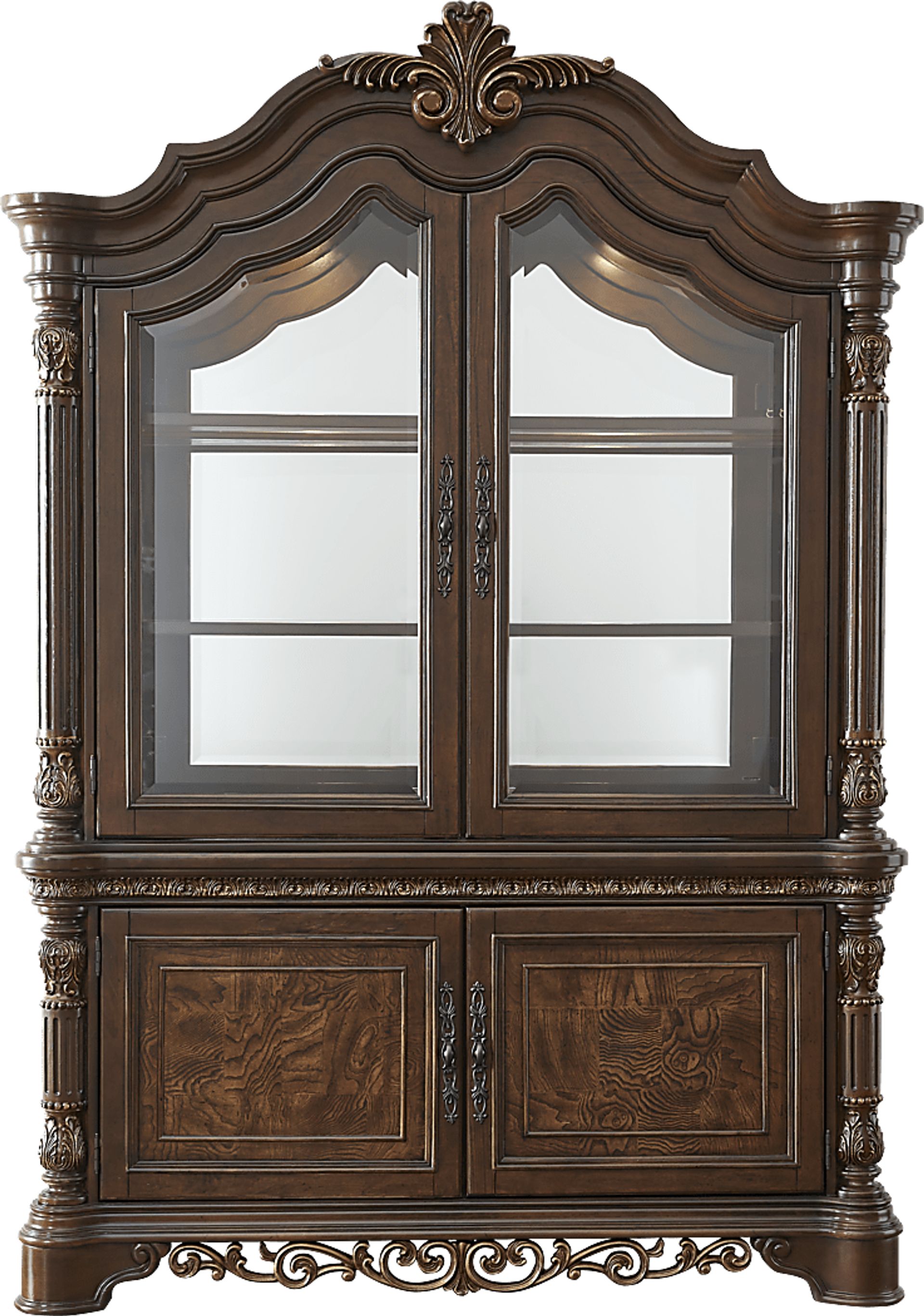 Handly Manor Tobacco 2 Pc China Cabinet - Image 2