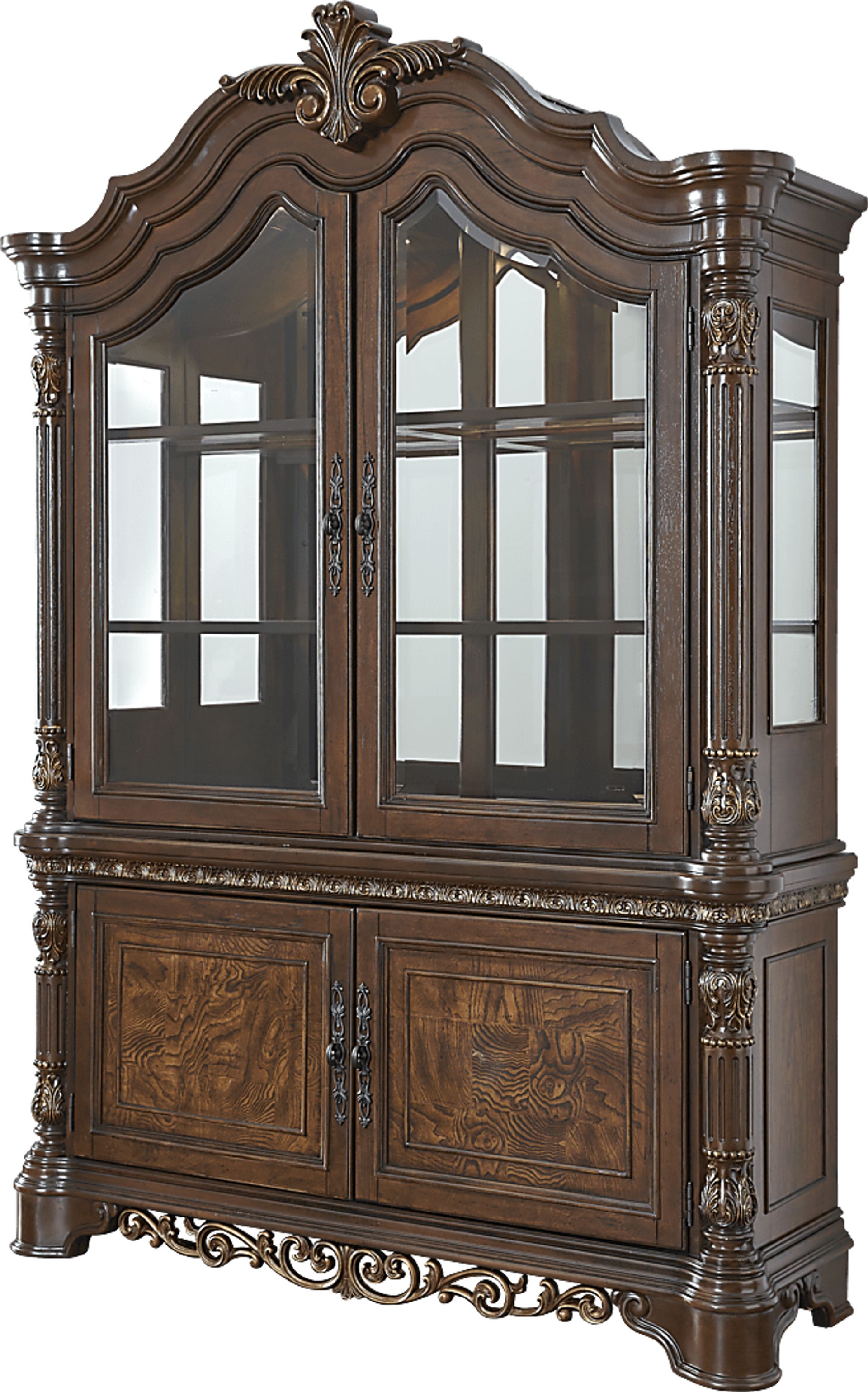 Handly Manor Tobacco 2 Pc China Cabinet - Image 3