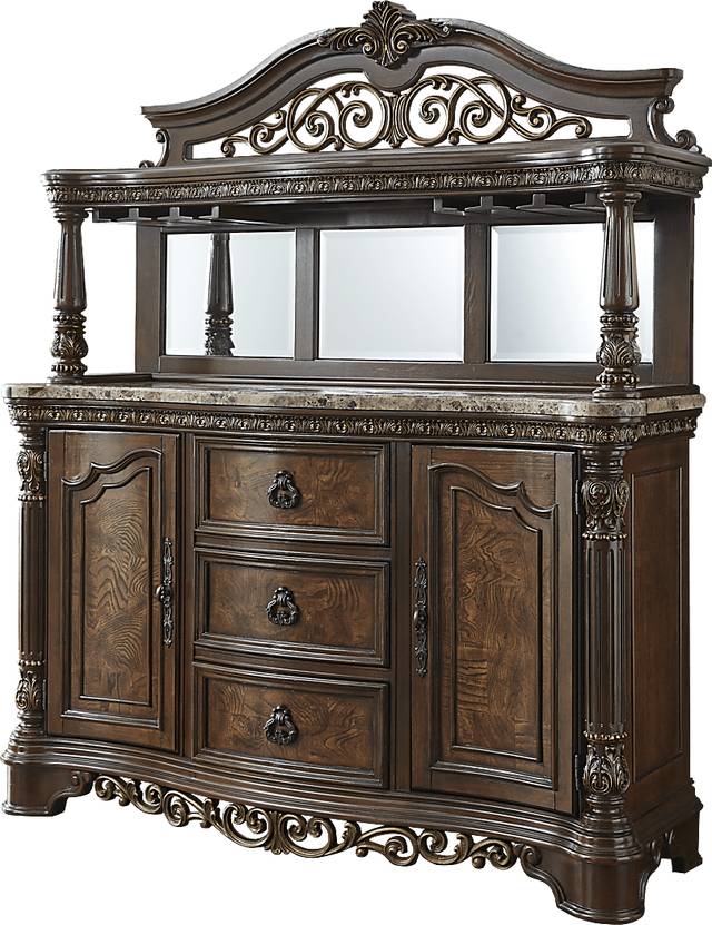 Handly Manor Pecan 7 Pc Upholstered Rectangle Dining Room - Thumbnail - Image 6