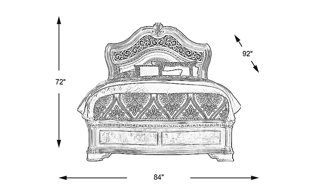 Handly Manor Pecan 3 Pc King Bed