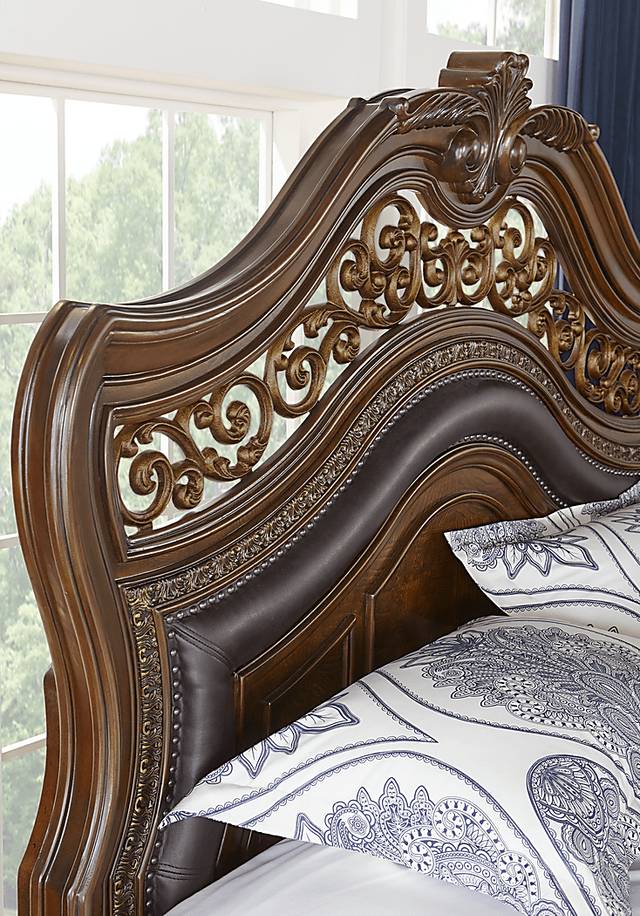 Handly Manor Pecan 3 Pc Queen Bed - Thumbnail - Image 4