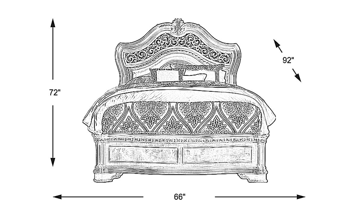 Handly Manor Pecan 3 Pc Queen Bed