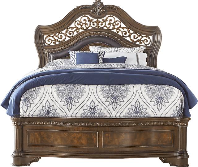 Handly Manor Pecan 3 Pc Queen Bed - Thumbnail - Image 1