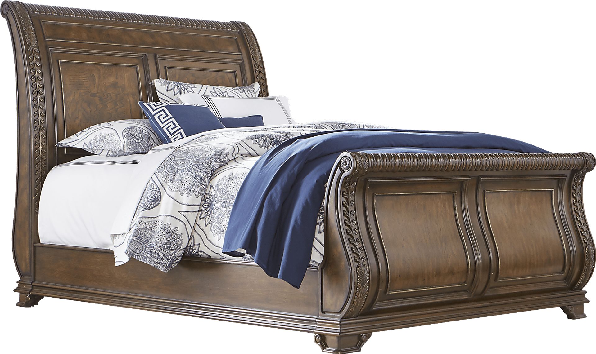 Handly Manor Pecan 3 Pc Queen Sleigh Bed - Image 1