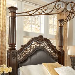 5 pc queen canopy bed