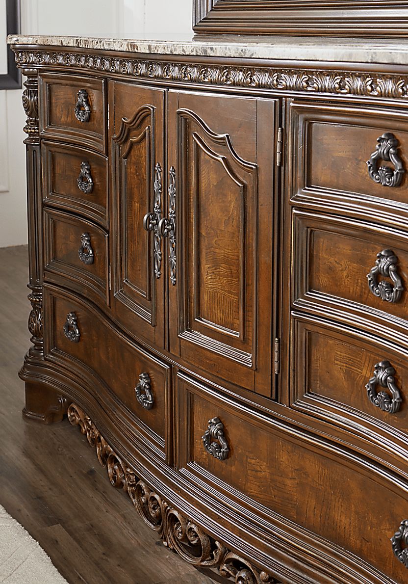 Handly Manor Pecan 5 Pc Queen Panel Bedroom
