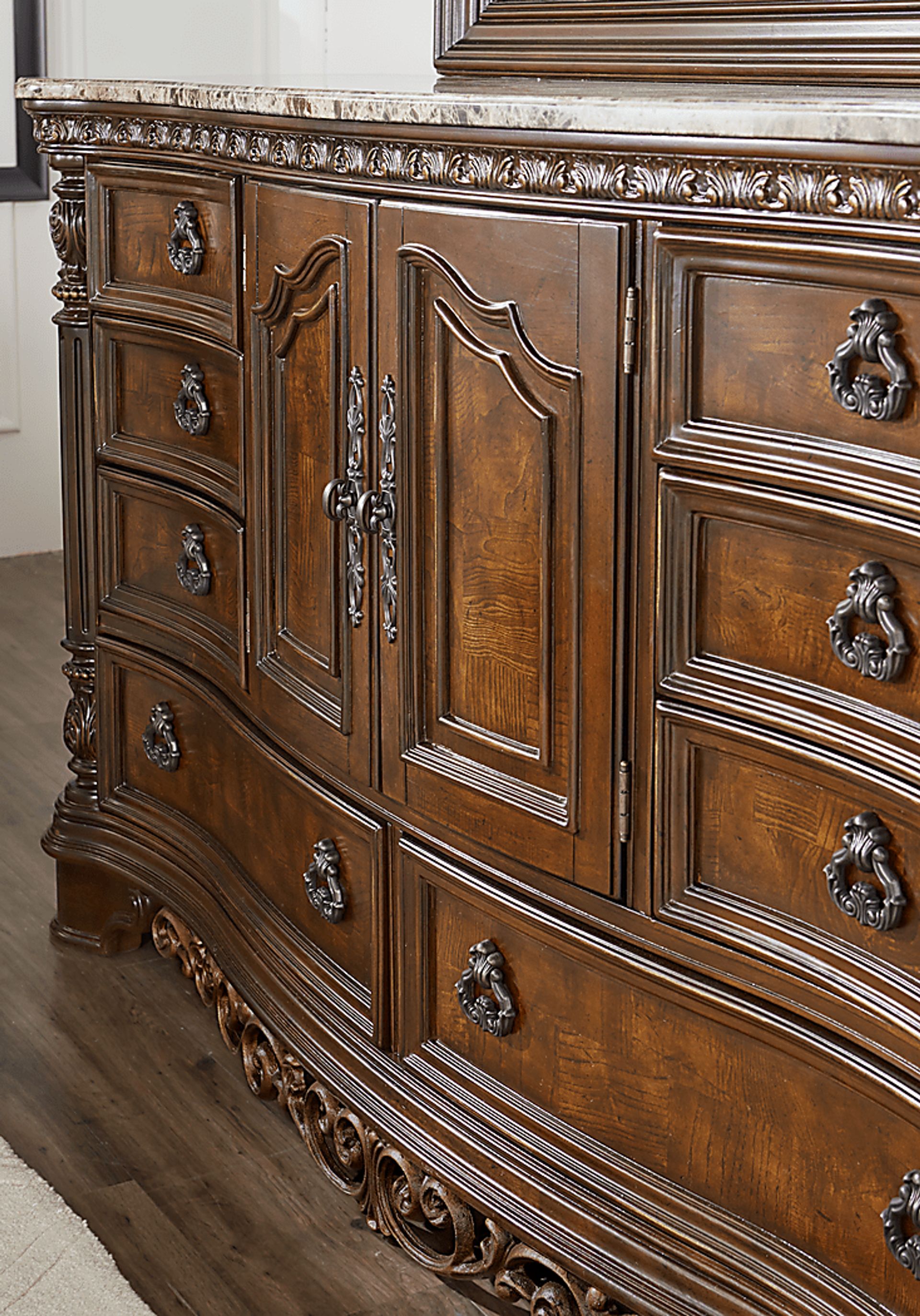 Handly Manor Pecan 5 Pc Queen Panel Bedroom - Image 8