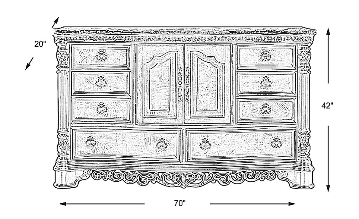Handly Manor Pecan Dresser