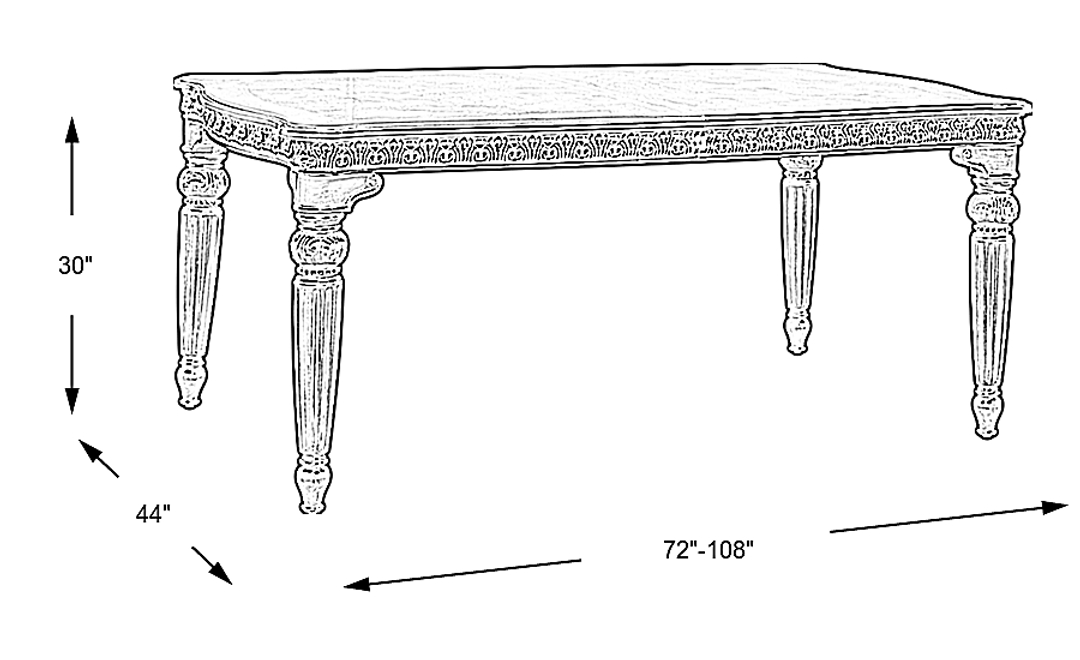Handly Manor Tobacco Rectangle Dining Table