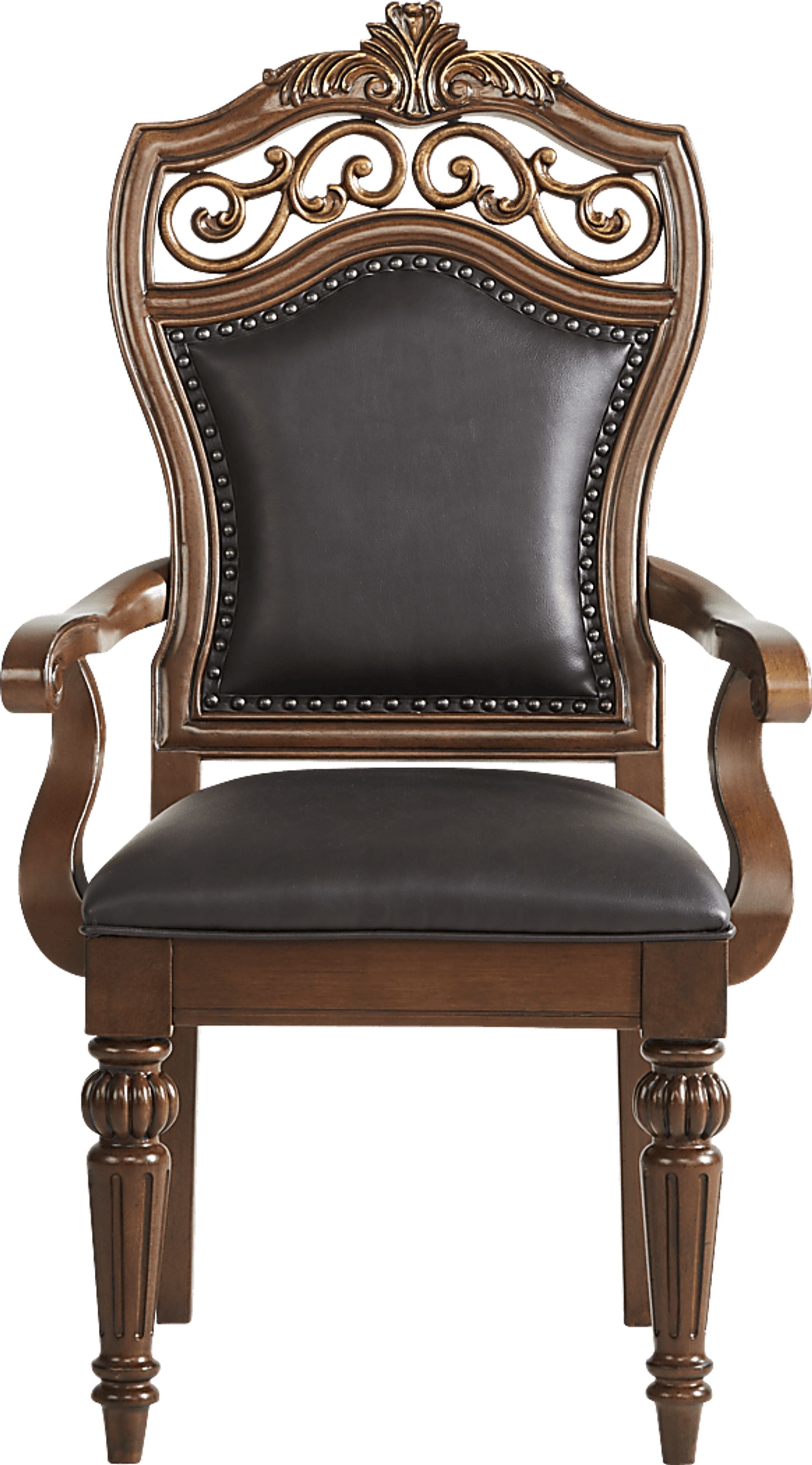 Handly Manor Pecan Upholstered Arm Chair - Image 2