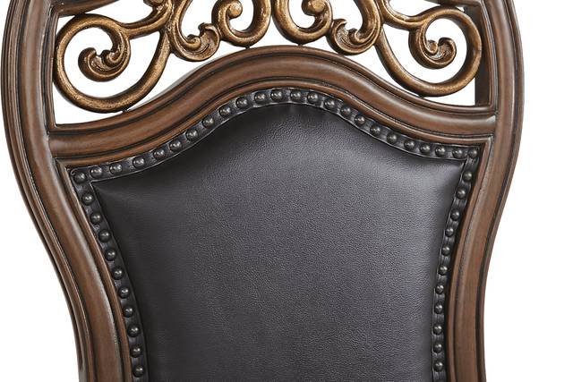 Handly Manor Pecan Upholstered Arm Chair - Thumbnail - Image 3