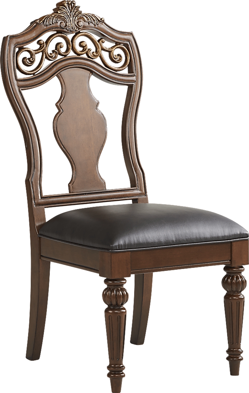 Handly Manor Tobacco Wood Back Side Chair