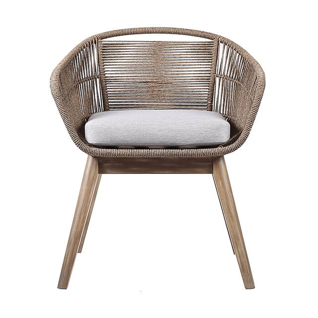 Hanella Gray Outdoor Arm Chair - Thumbnail - Image 2