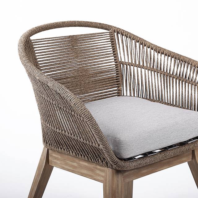 Hanella Gray Outdoor Arm Chair - Thumbnail - Image 4