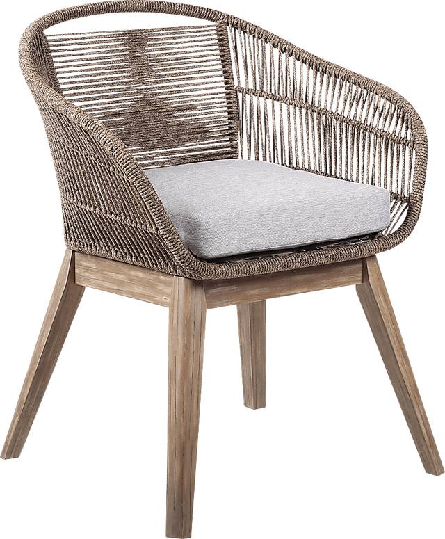 Hanella Gray Outdoor Arm Chair - Thumbnail - Image 1