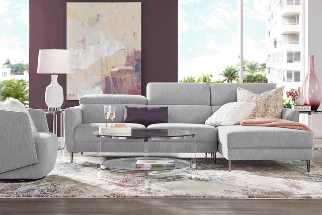 Hanford Falls Platinum 2 Pc Sectional - Thumbnail - Image 2