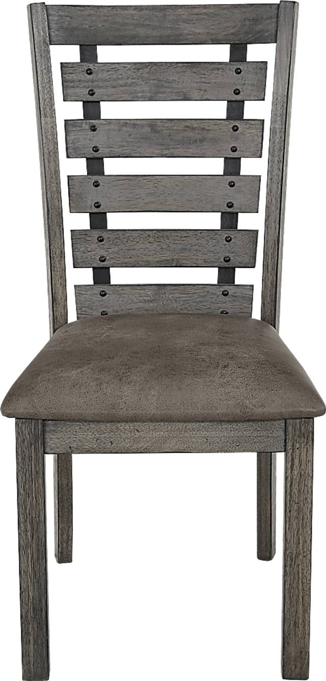 Hangah Gray Side Chair, Set of 2 - Thumbnail - Image 2