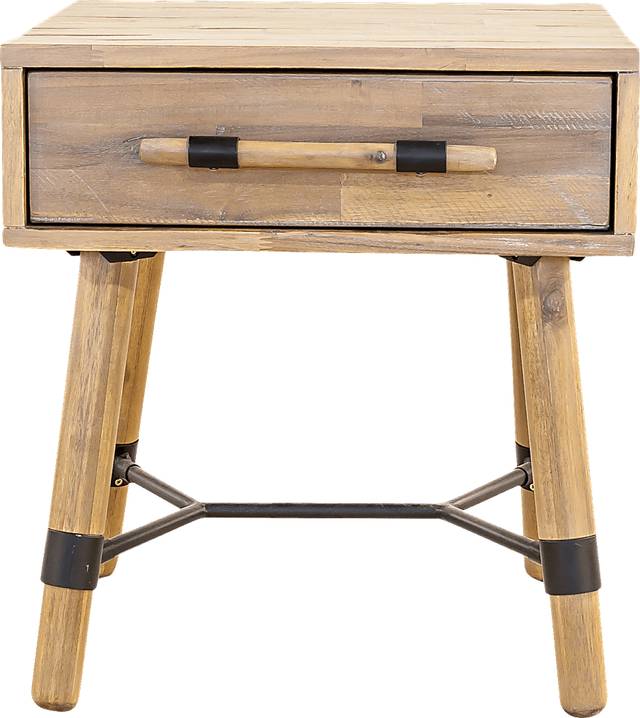 Hankard Natural Side Table - Thumbnail - Image 3