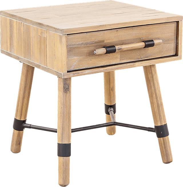 Hankard Natural Side Table - Thumbnail - Image 1