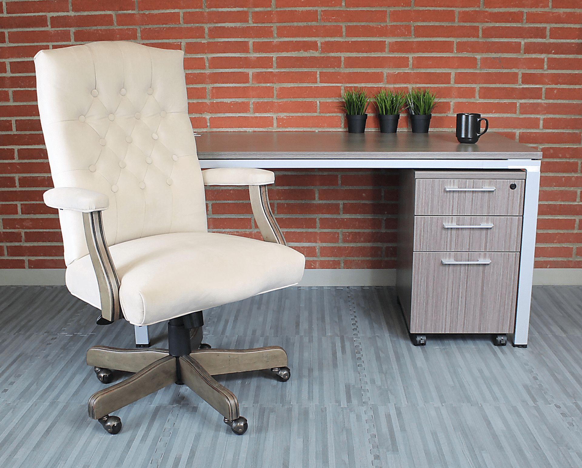Hanksville Beige Desk Chair - Image 2