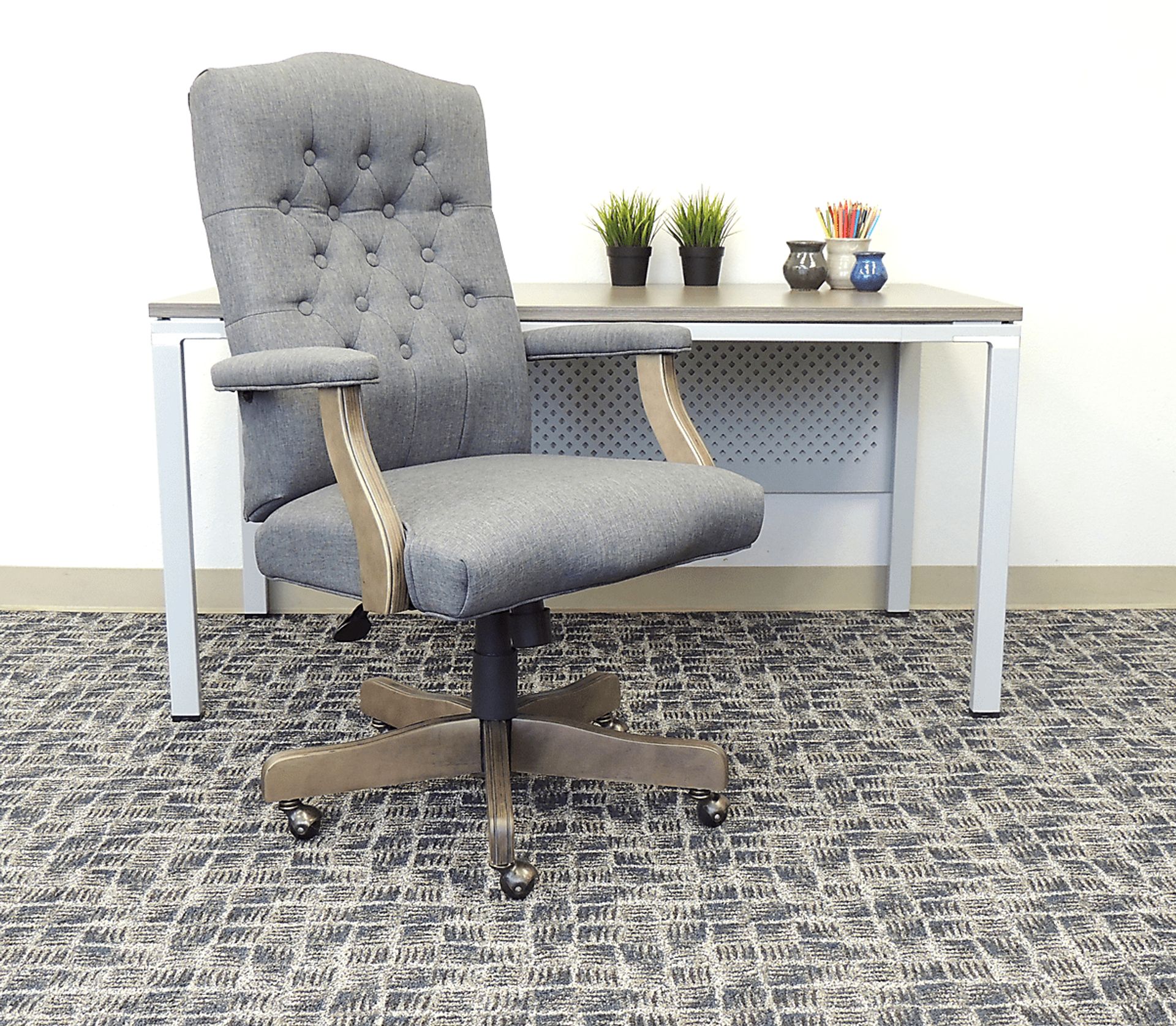 Hanksville Gray Desk Chair - Image 2