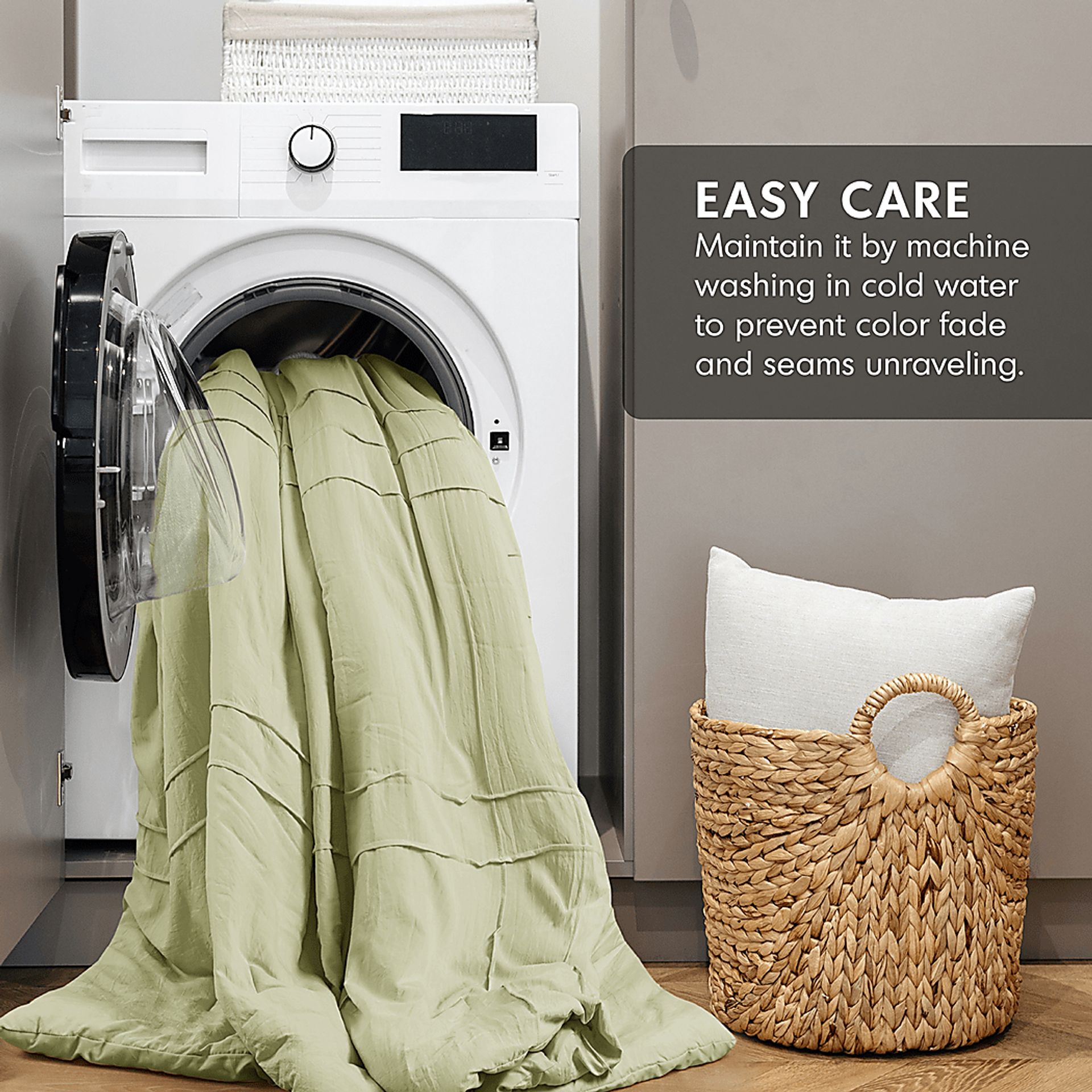 Hanleyea Sage Green Queen 3 Pc Comforter Set - Image 12