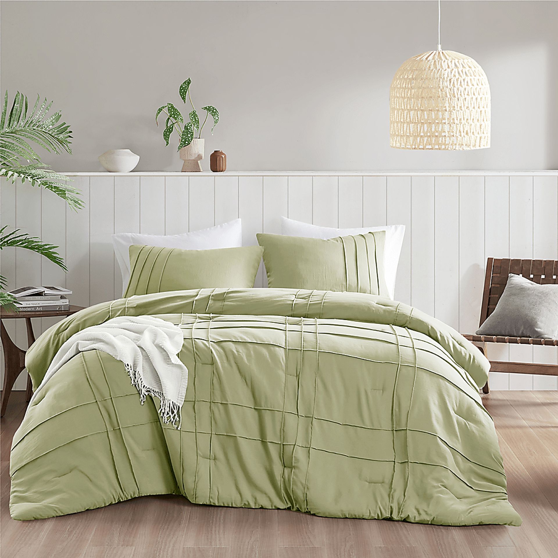 Hanleyea Sage Green Queen 3 Pc Comforter Set - Image 2