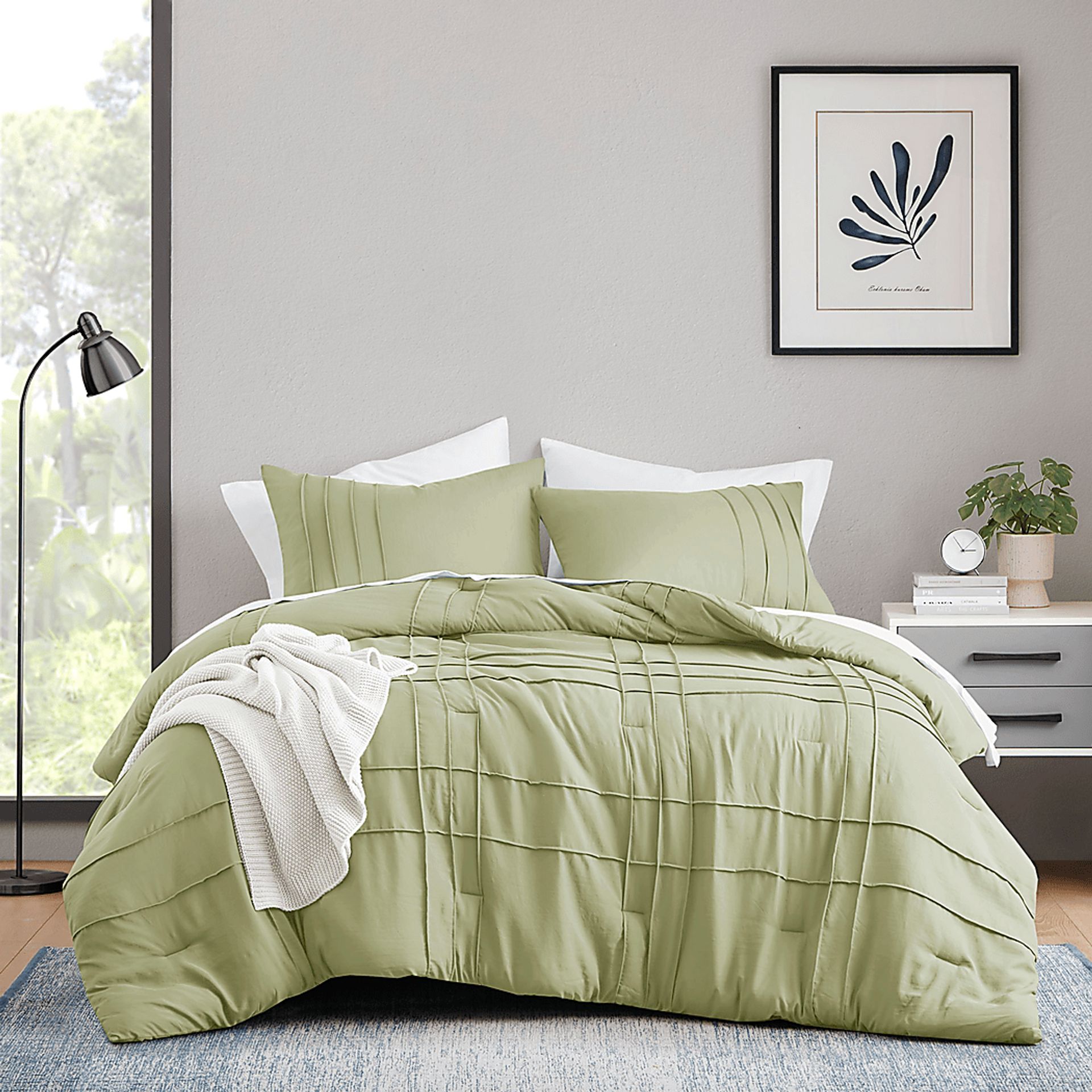 Hanleyea Sage Green Queen 3 Pc Comforter Set - Image 3
