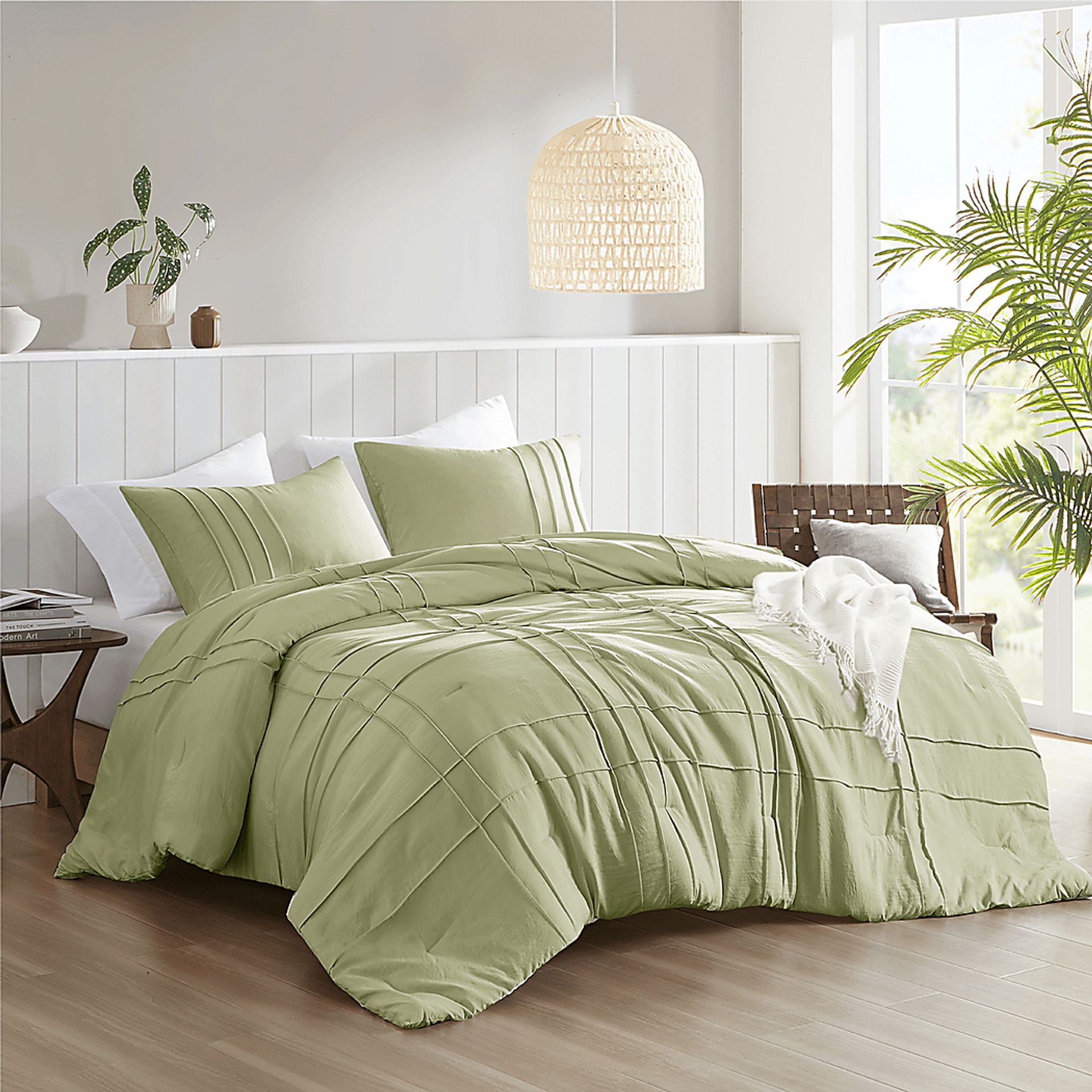 Hanleyea Sage Green Queen 3 Pc Comforter Set - Image 5