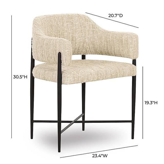 Hansomcab Cream Arm Chair - Thumbnail - Image 6