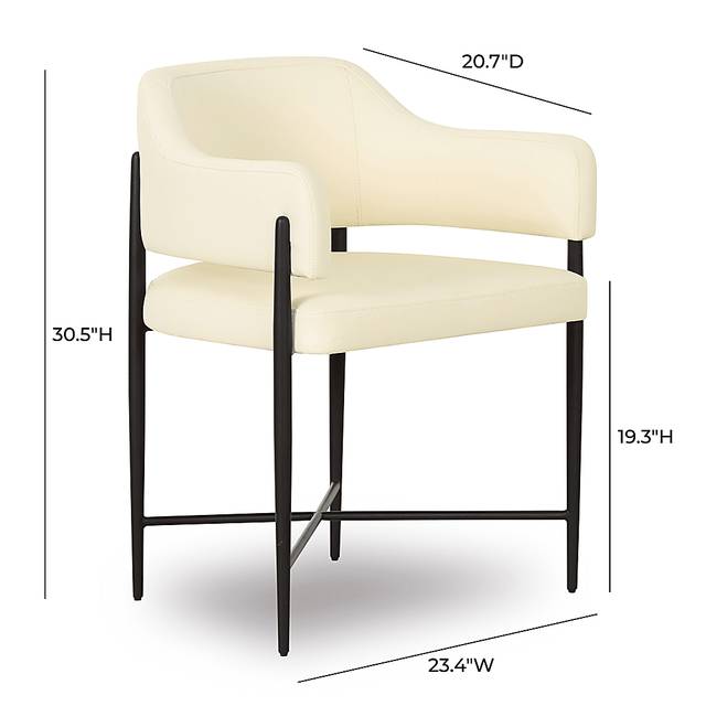 Hansomcab II Cream Arm Chair - Thumbnail - Image 6