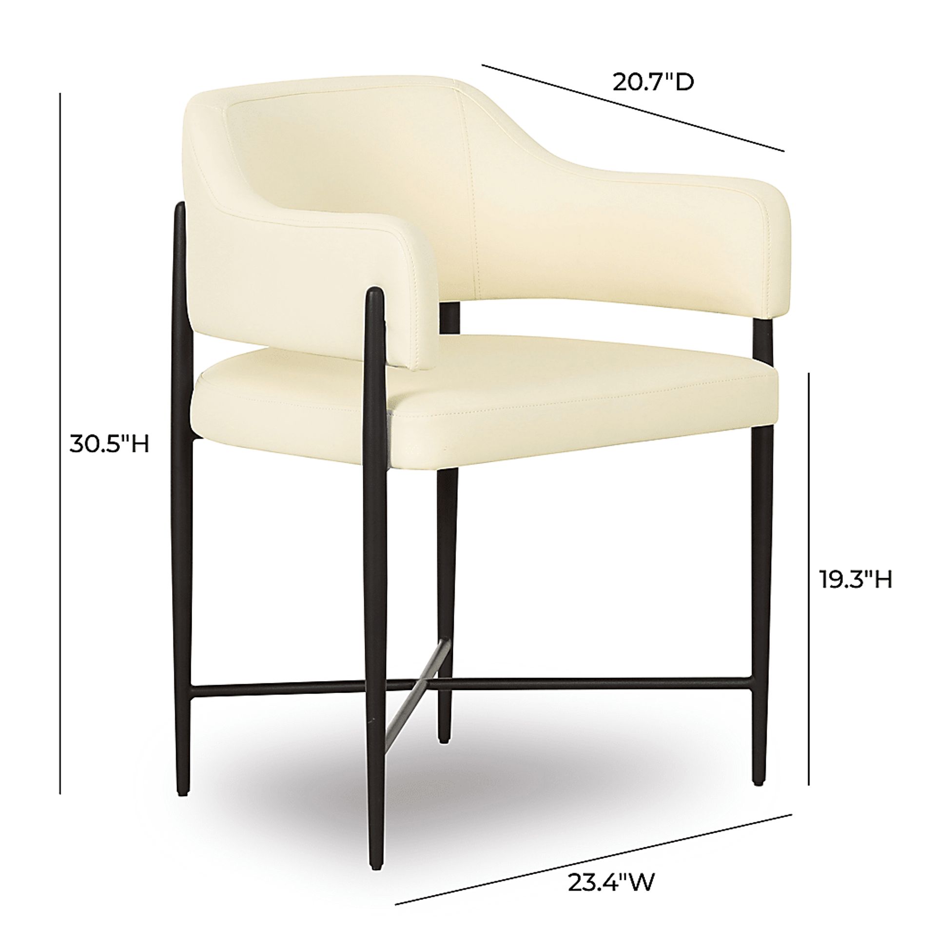 Hansomcab II Cream Arm Chair - Image 6