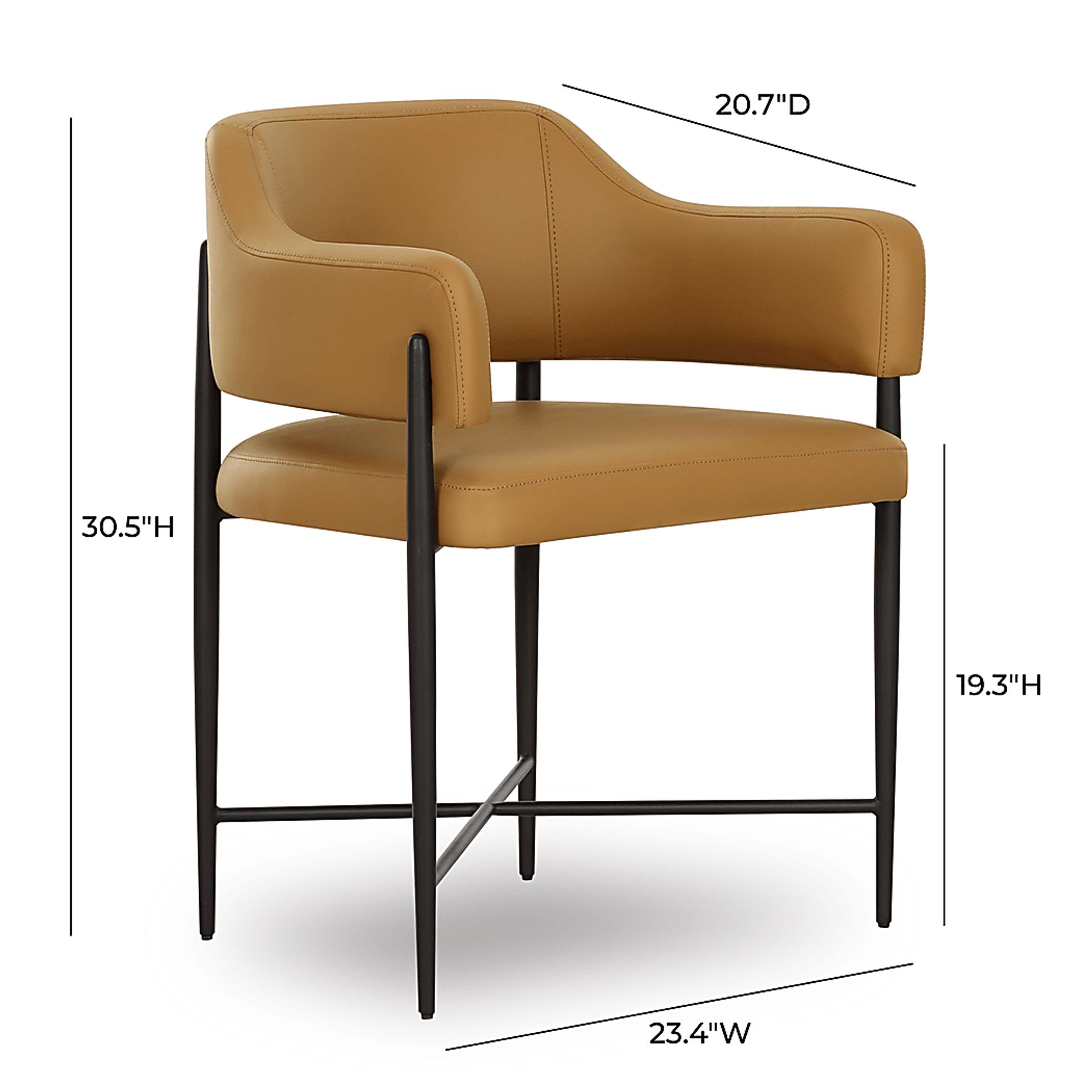 Hansomcab II Tan Arm Chair - Image 6