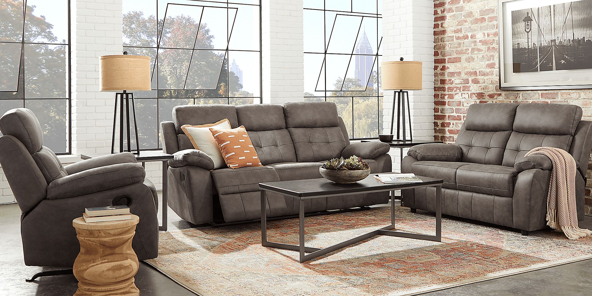 Hanton Heights Slate Loveseat - Image 2