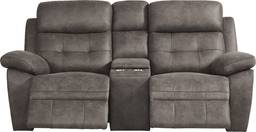 reclining console loveseat