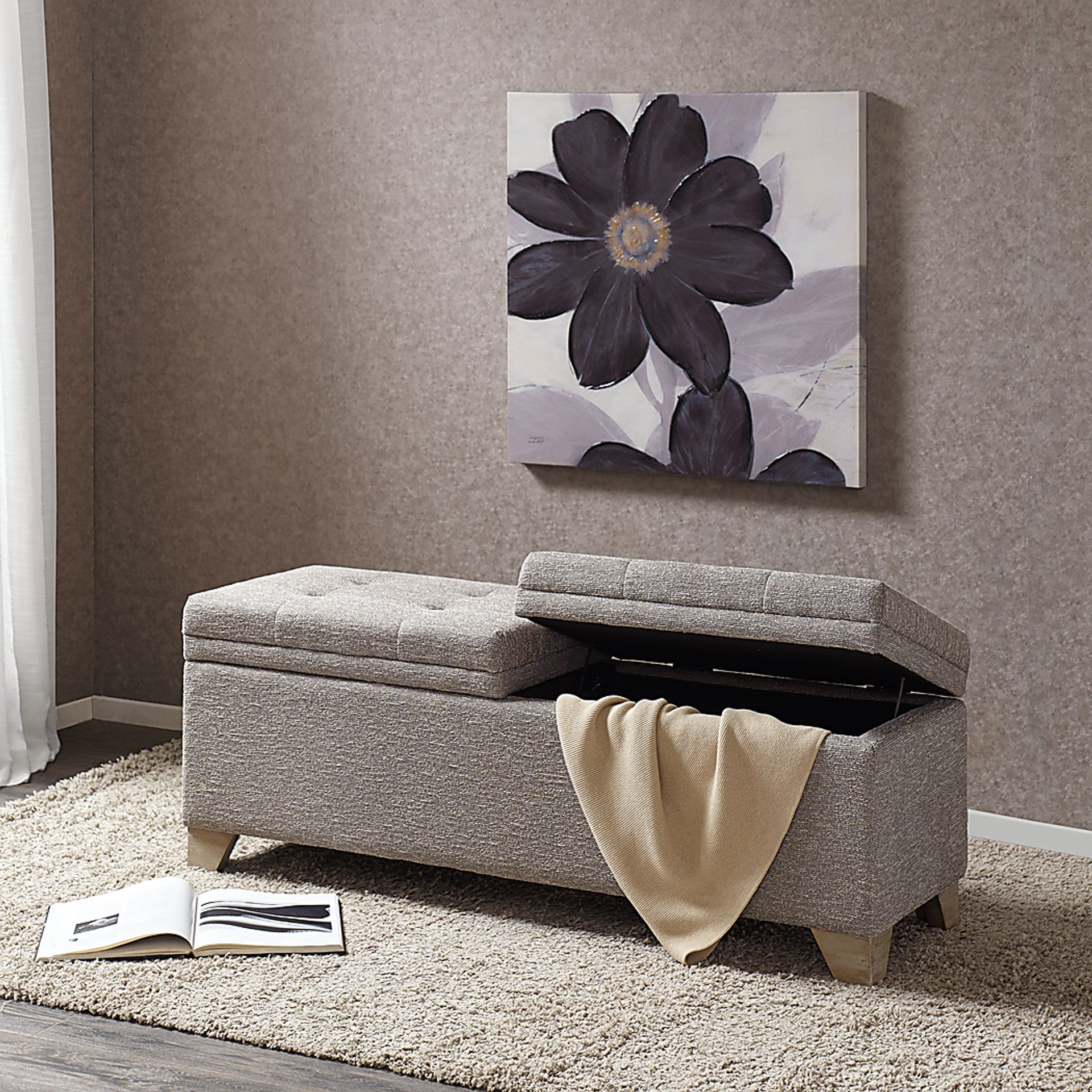 Hanworth Gray Accent Bench - Image 3