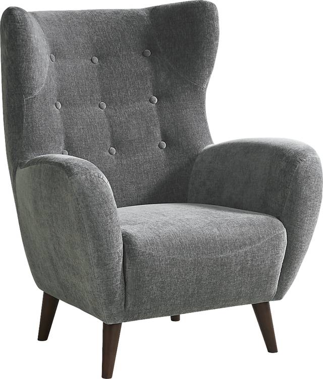 Happner Gray Accent Chair - Thumbnail - Image 1