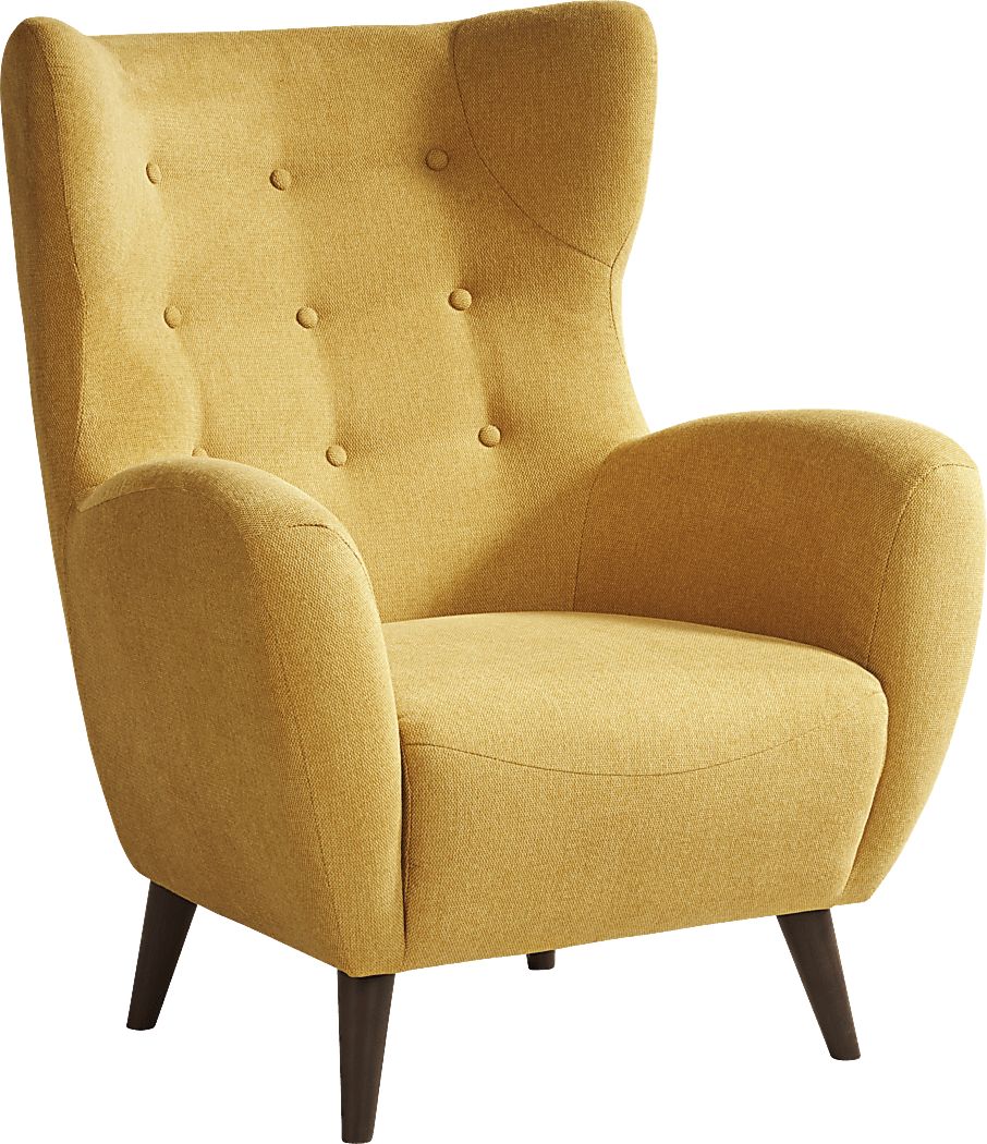 Happner Yellow Twill Accent Chair Rooms to Go