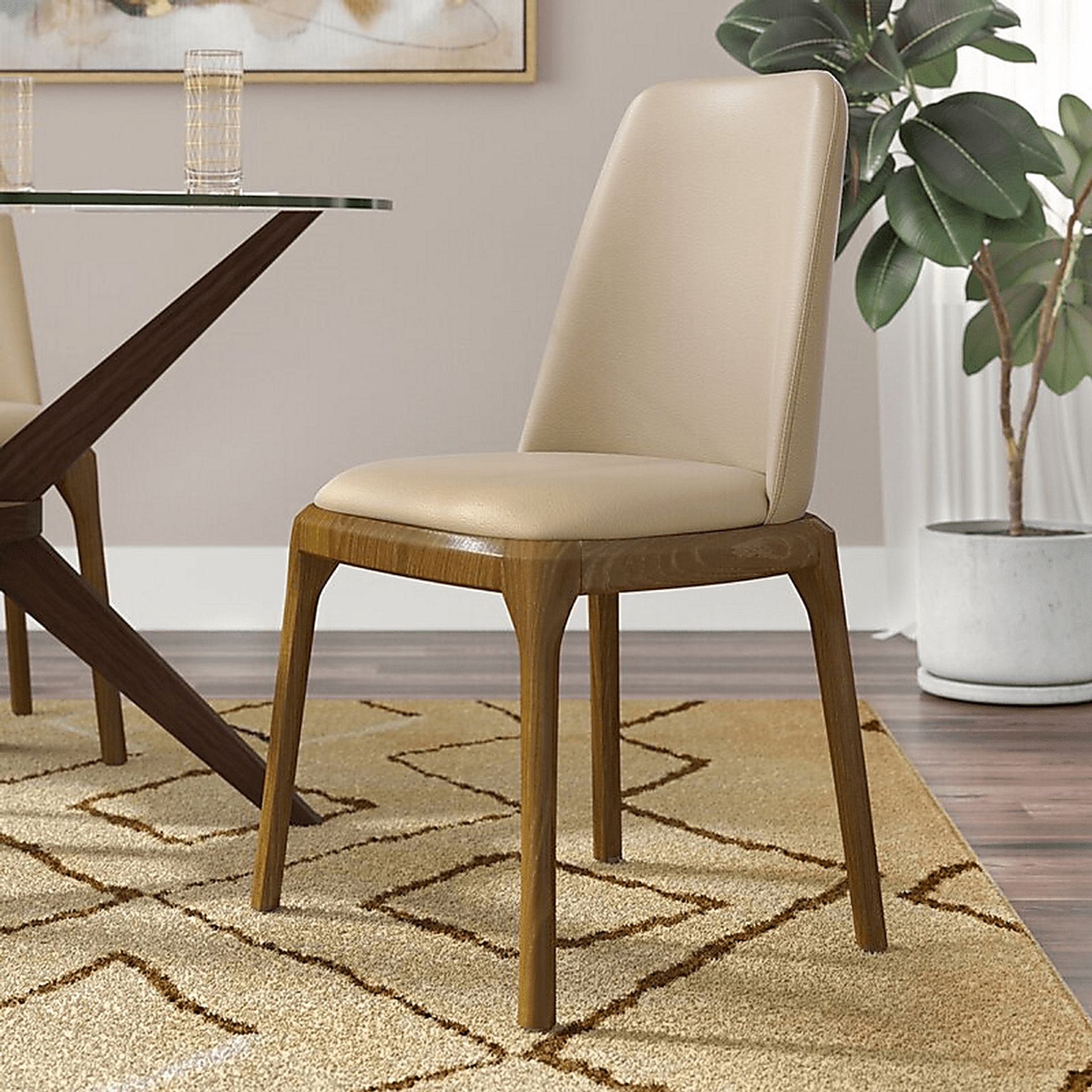 Harbauer Tan Side Chair - Image 2