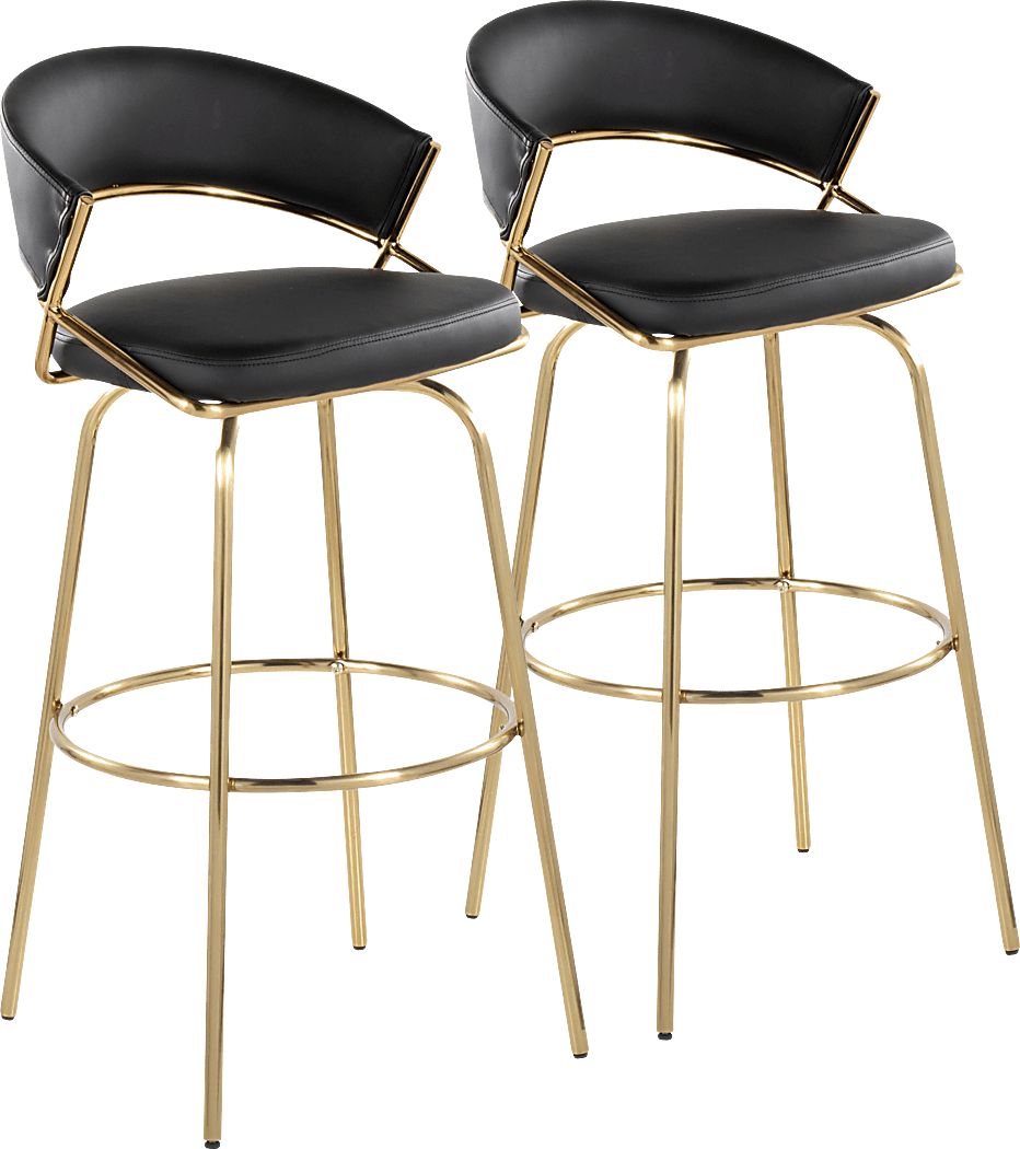 Harborson Black Barstool, Set of 2