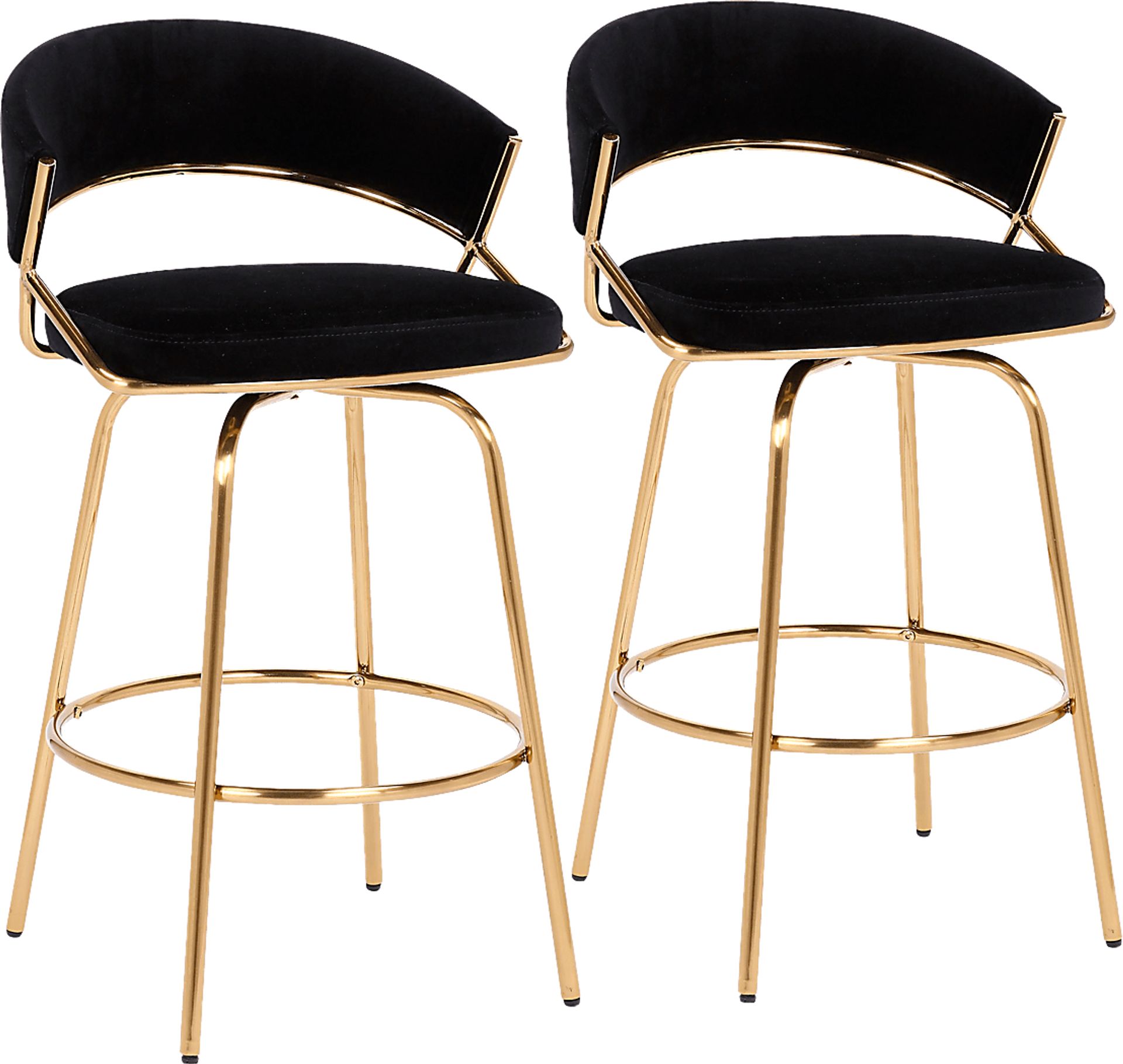Harborson Black Counter Height Stool, Set of 2 - Image 1